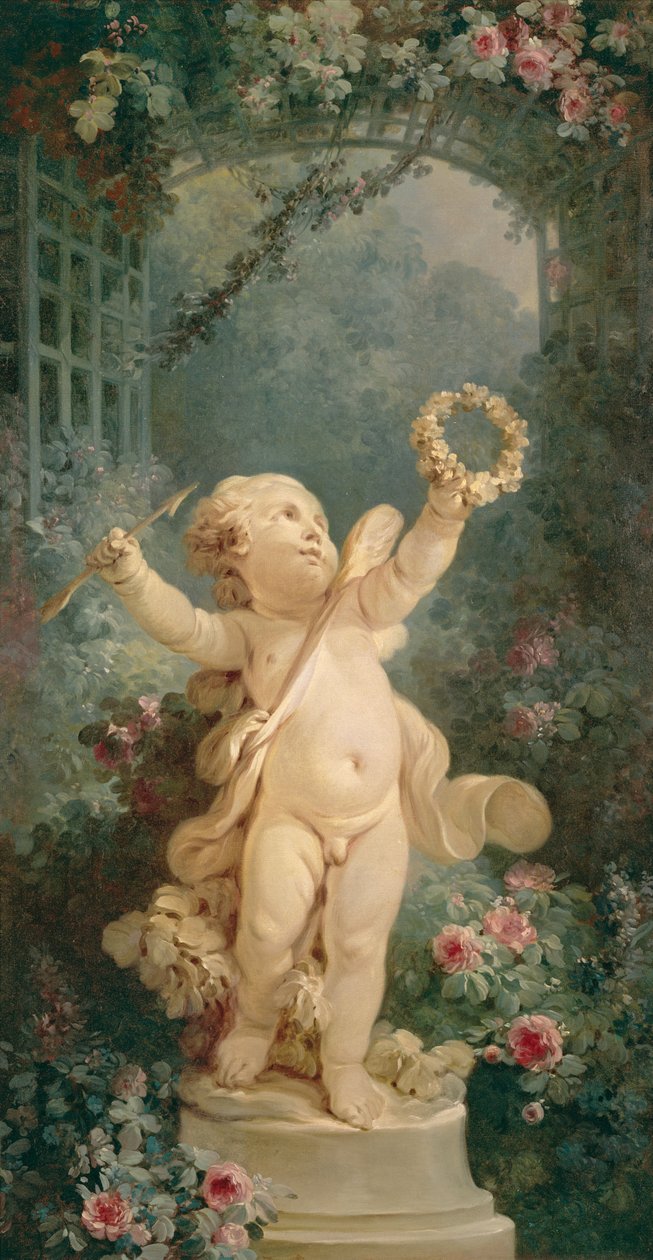 Love Triumphant (før restaurering) af Jean Honore Fragonard
