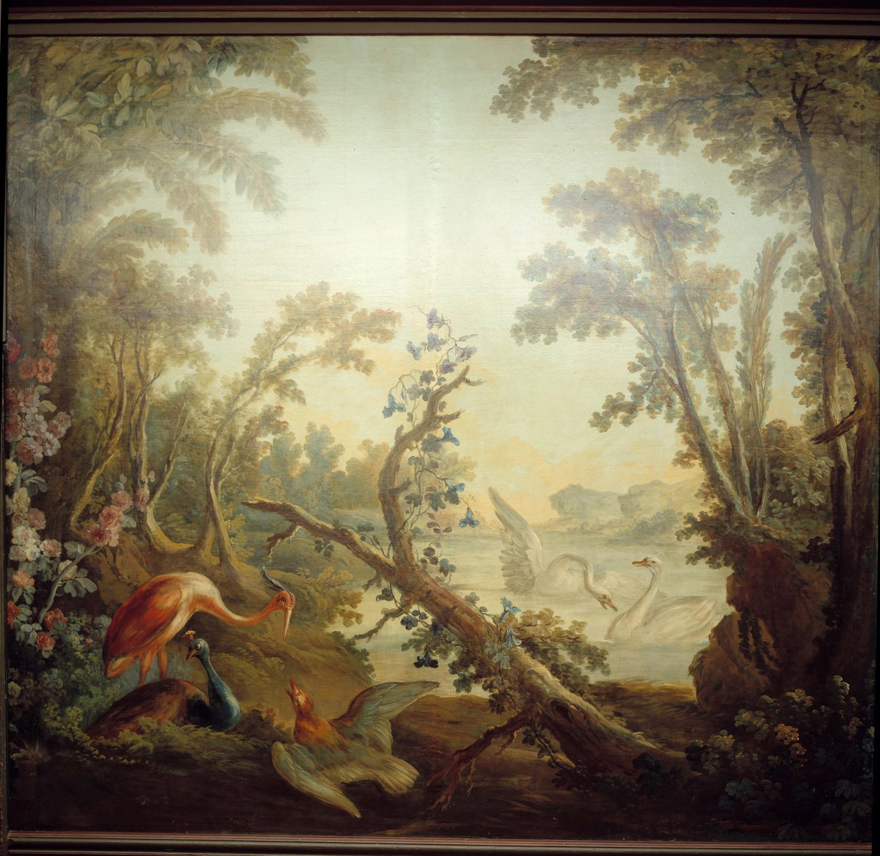 Marteau lounge skilt: svanelandskab. Jean Baptiste Huet (1745-1811) og Jean Honore Fragonard (1732-1806) af Jean Honore Fragonard