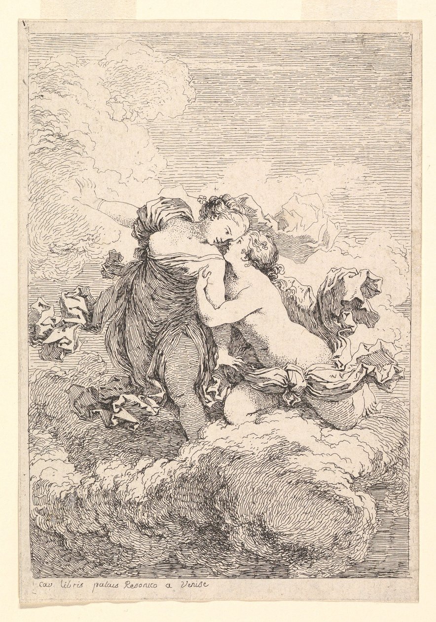 Mytologisk scene, muligvis Diana Seducing Callisto, ca. 1764. af Jean Honore Fragonard