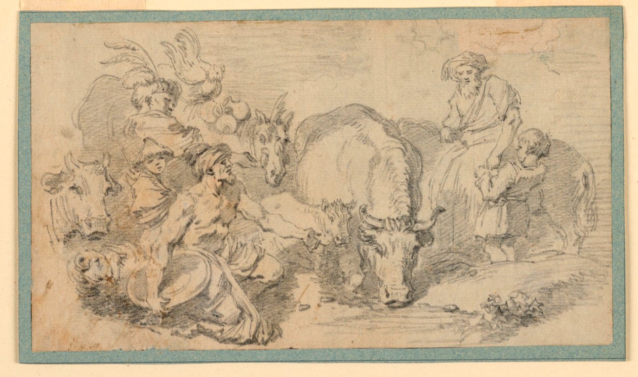 Orientalsk Scene af Jean Honore Fragonard