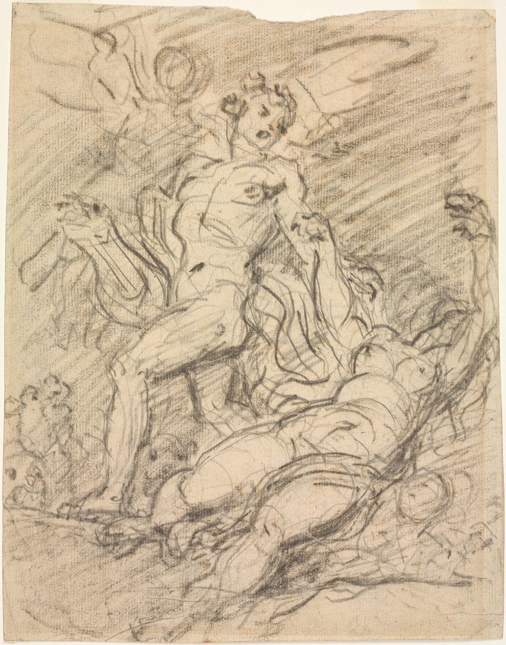 Orfeus og Eurydike (rekto) af Jean Honore Fragonard