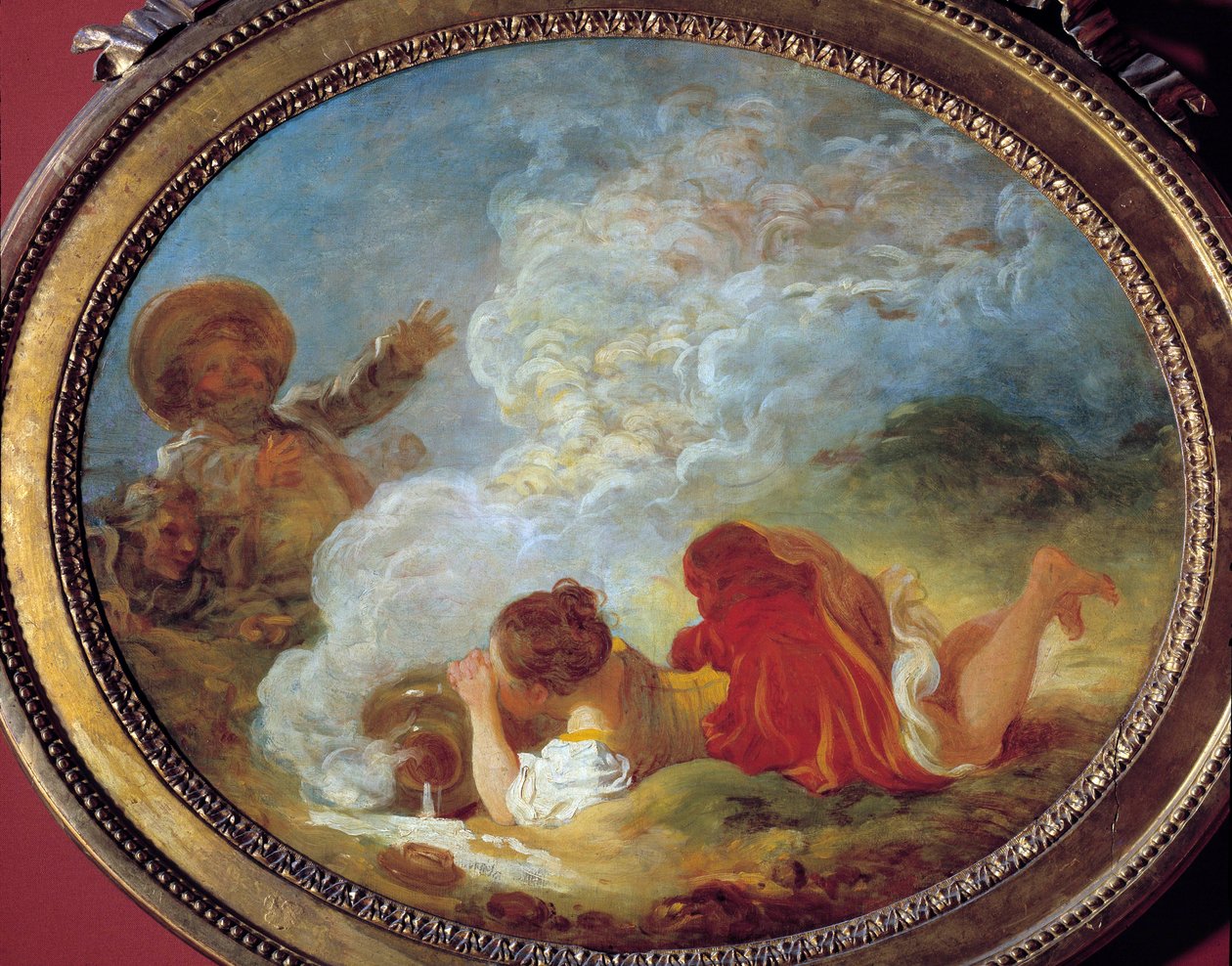 Perrette og mælkekanden Fra historien "La lait tiere et le jug au lait" af Jean de la Fontaine. Maleri af Jean Honore Fragonard (1732-1806) Musee Cognacq Jay fra det 18. århundrede af Jean Honore Fragonard