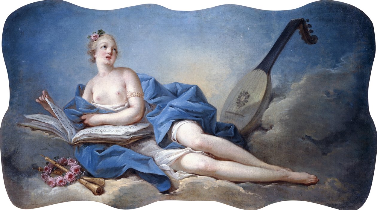 Personificering af musik, af Jean Honore Fragonard