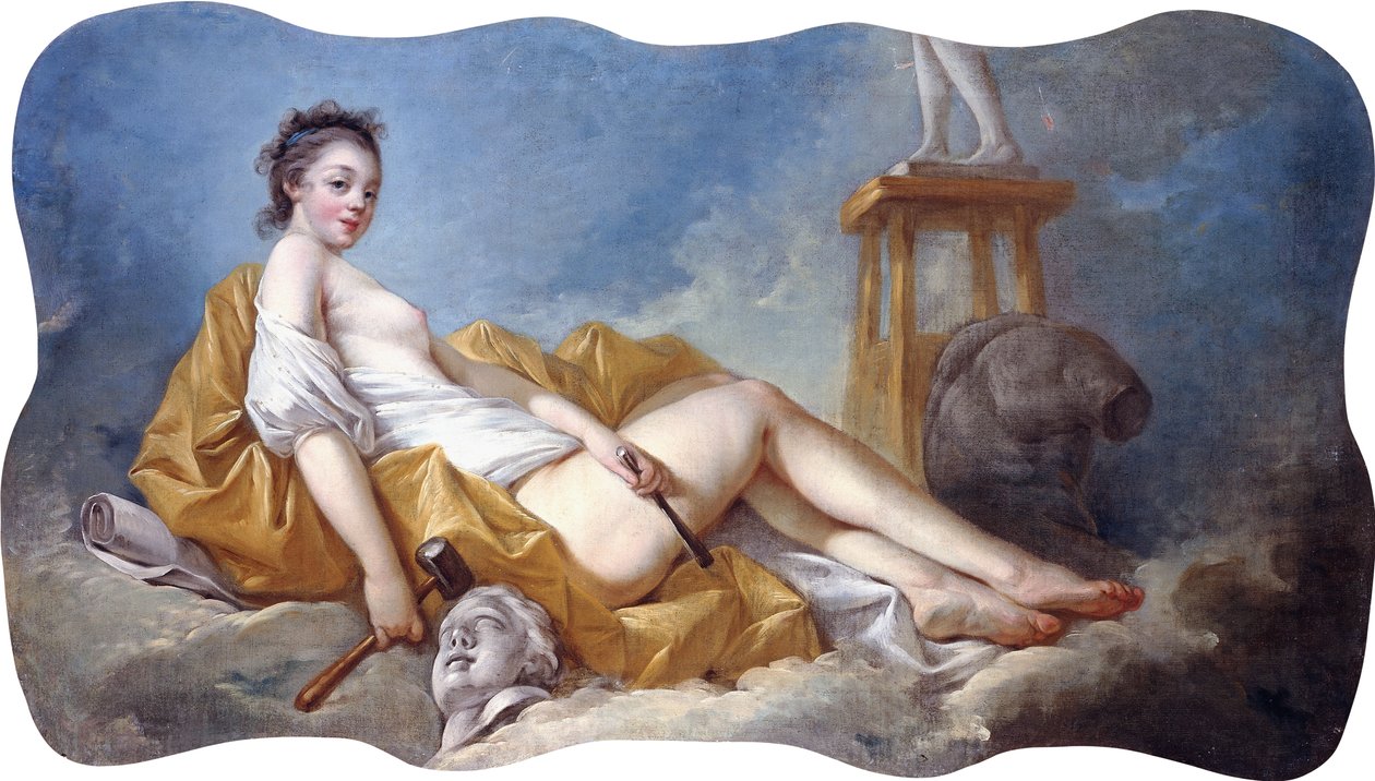 Personificering af skulptur, af Jean Honore Fragonard