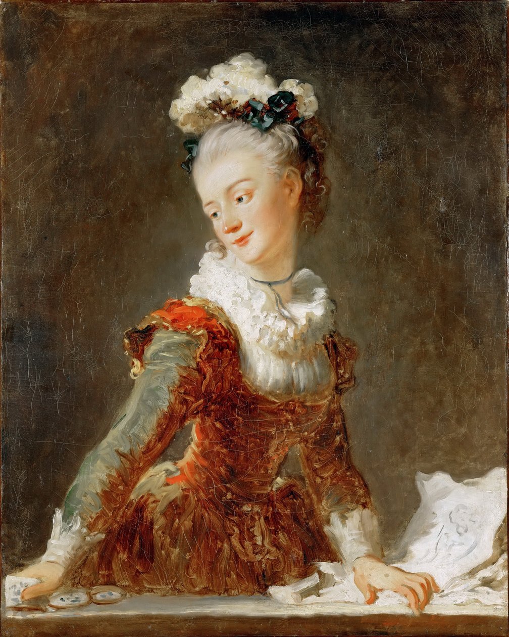 Portræt af ballerinaen Marie-Madeleine Guimard 1743-1816 af Jean Honore Fragonard