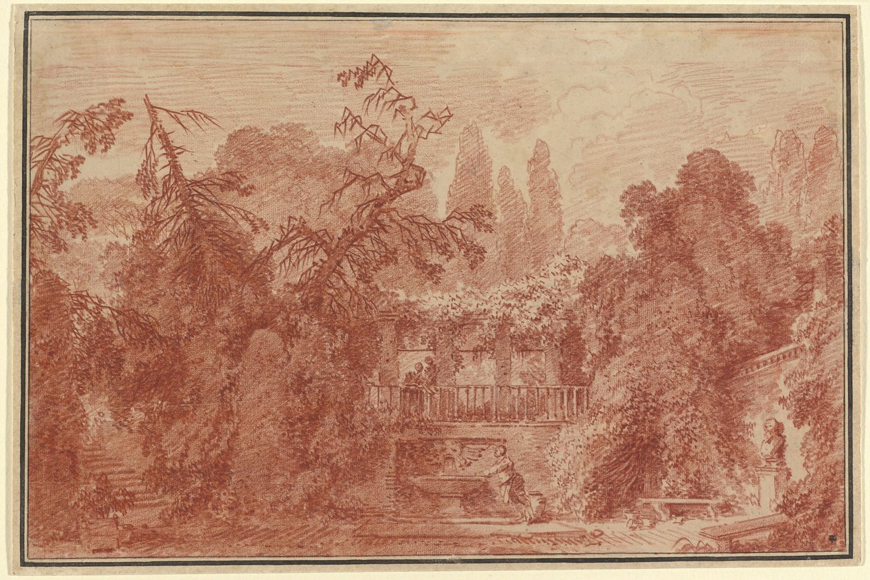 Terrasse og have til en italiensk villa af Jean Honore Fragonard