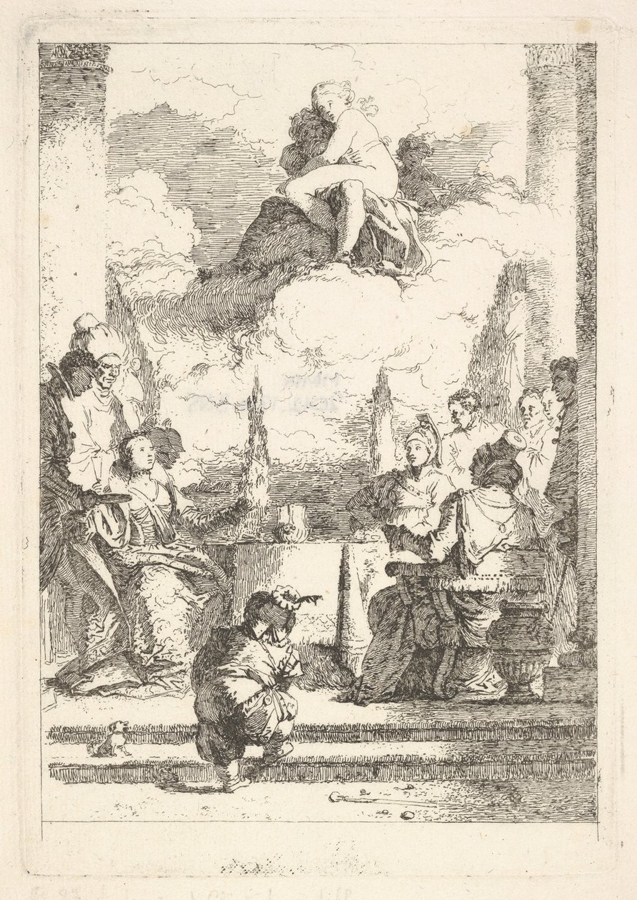 Banketten for Anthony og Cleopatra, ca. 1764. af Jean Honore Fragonard