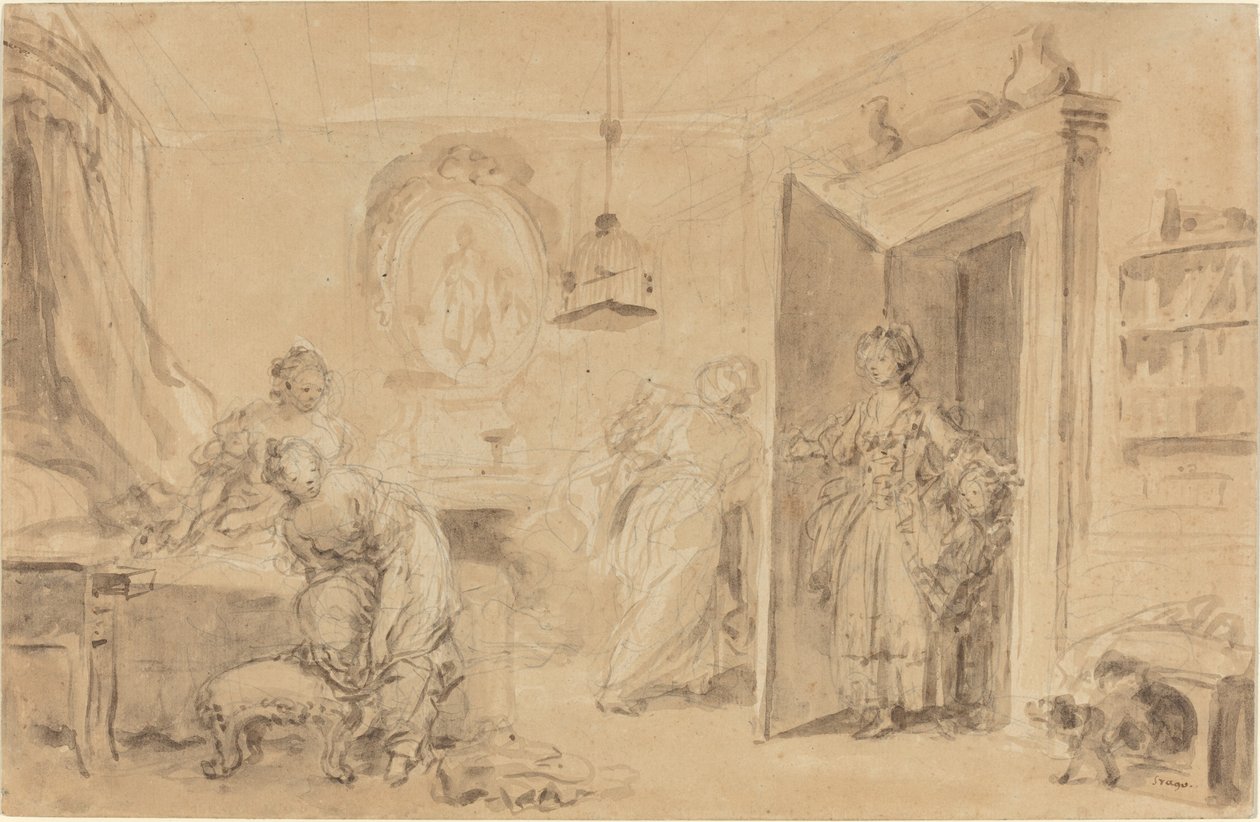 Soveværelset af Jean Honore Fragonard