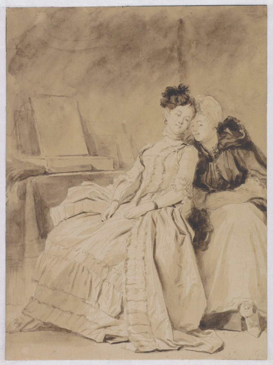 Den intime samtale, ca 1778 af Jean Honore Fragonard