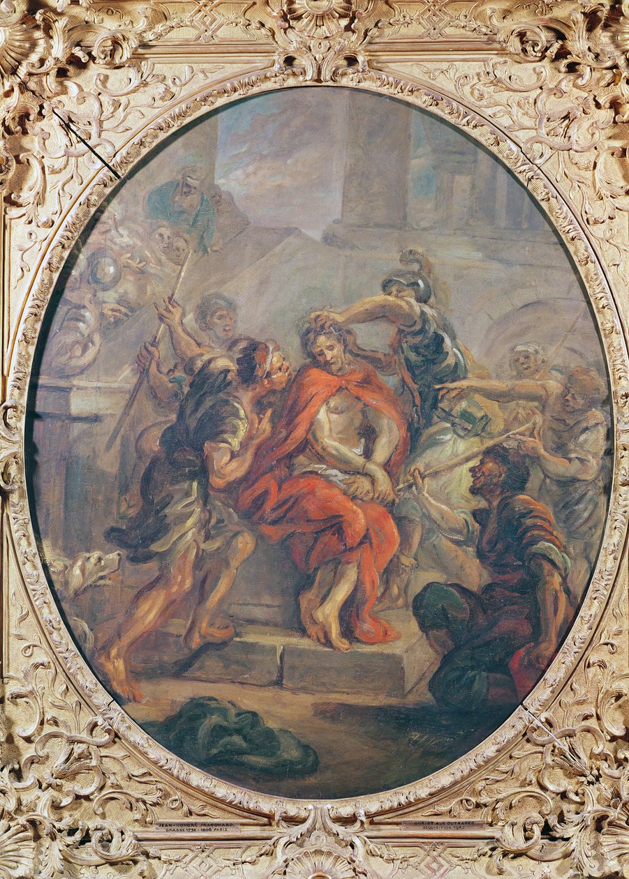 The Mocking of Christ (olie på lærred) af Jean Honore Fragonard