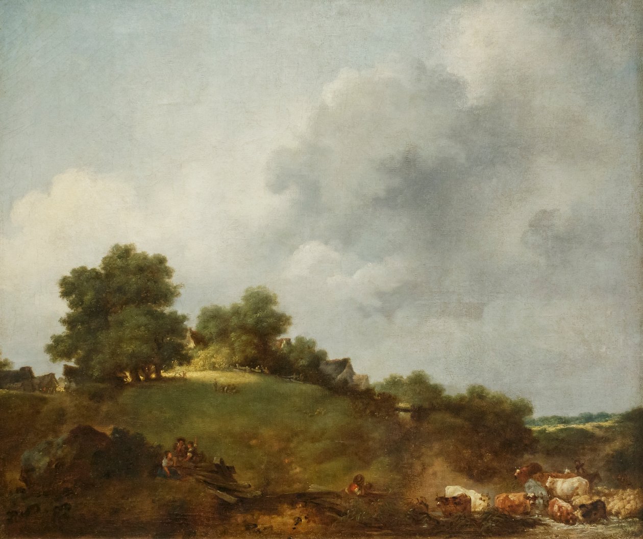 The Rivulet, ca. 1766-68 (olie på lærred) af Jean Honore Fragonard