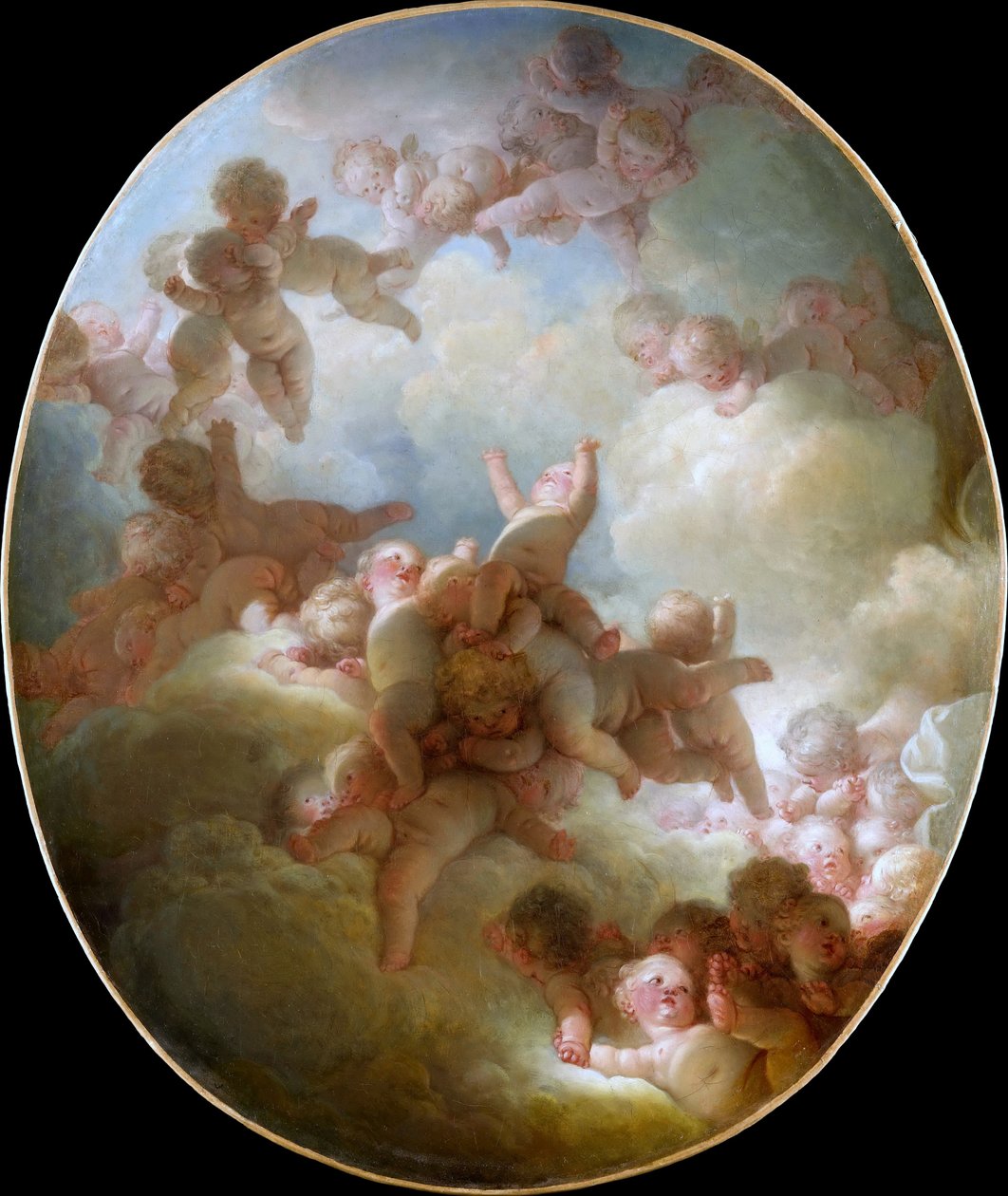Amorernes sværm af Jean Honore Fragonard