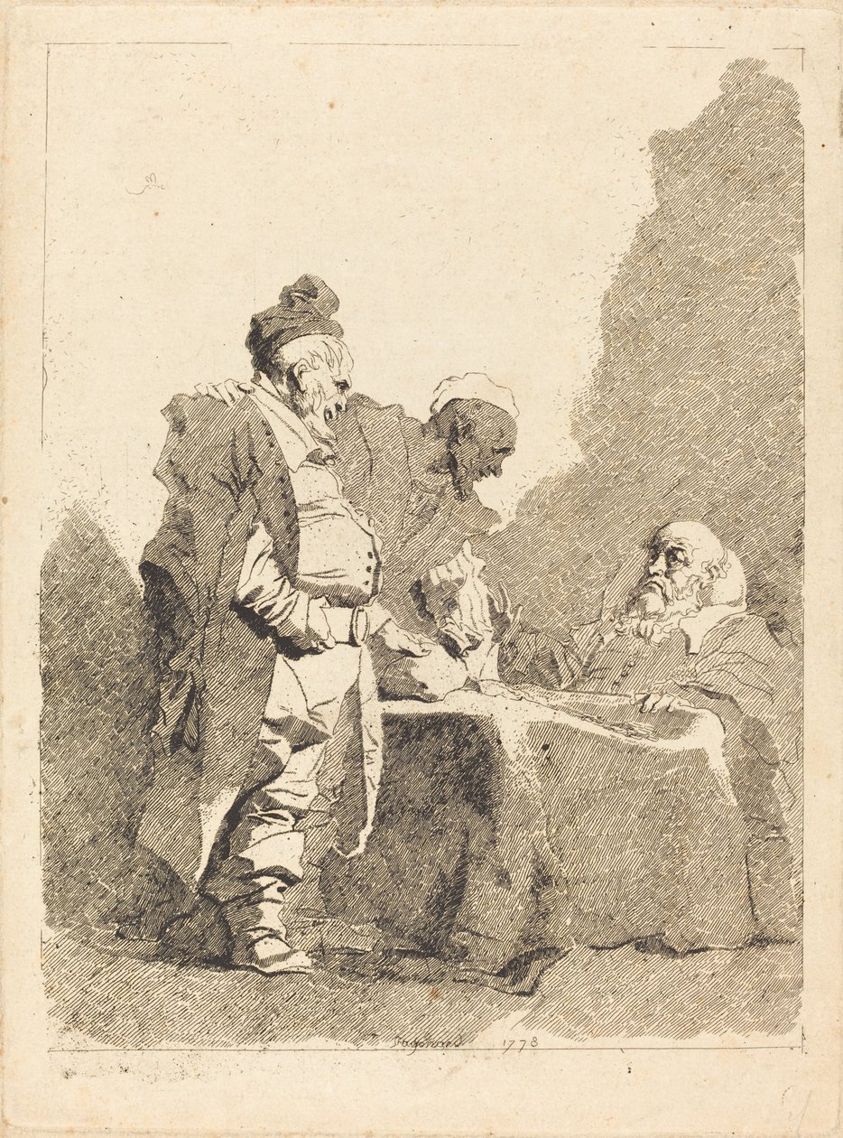 Skatteopkræverne (Les traitants) af Jean Honore Fragonard