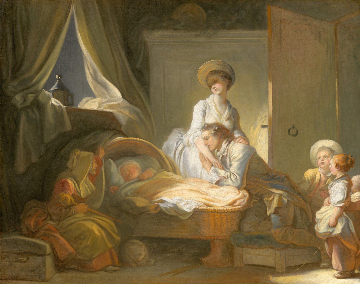 Besøget i vuggestuen af Jean Honore Fragonard
