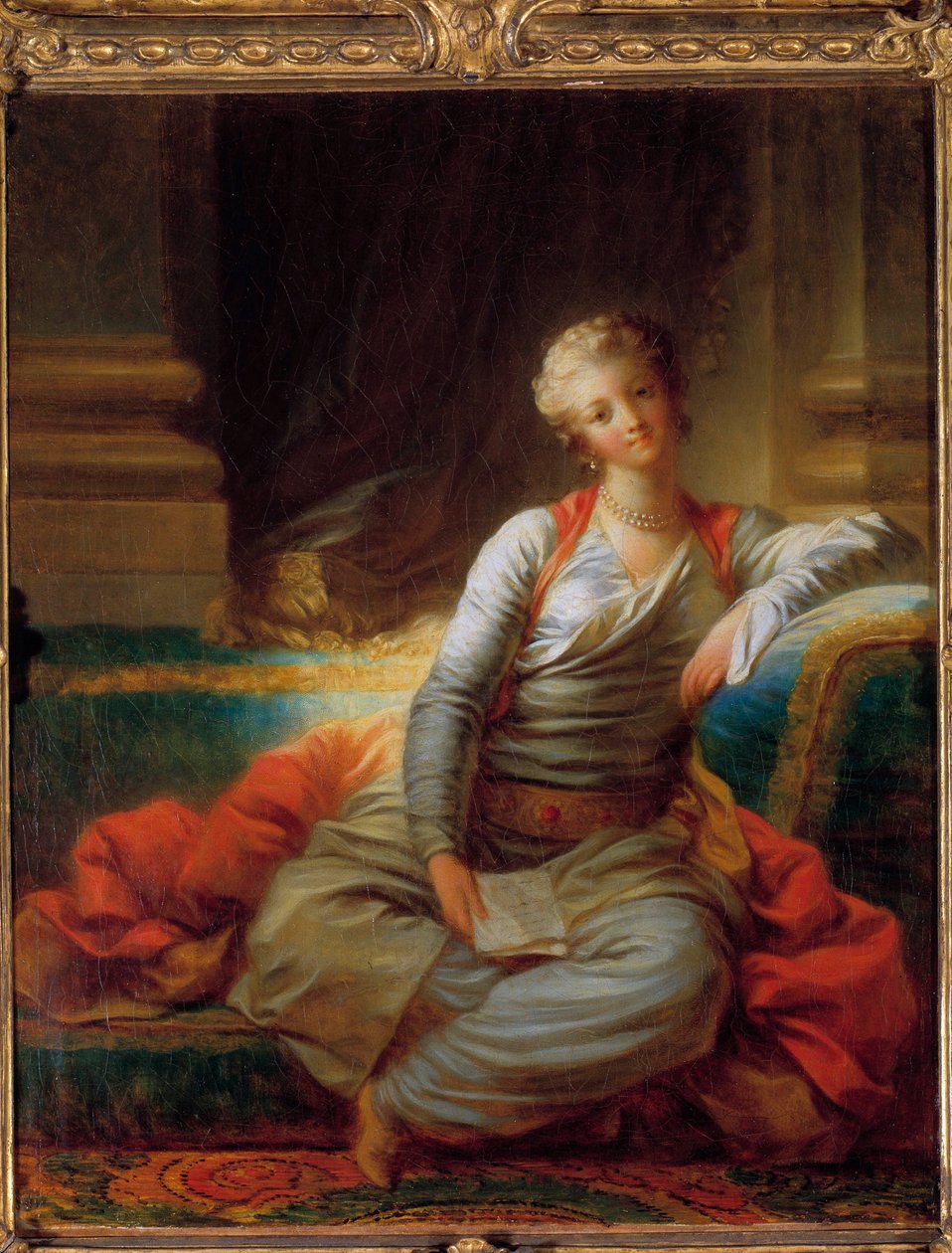 Sultanen har perlemaleriet af Jean Honore Fragonard (1732-1806) 1700-tallet. Privat samling. af Jean Honore Fragonard