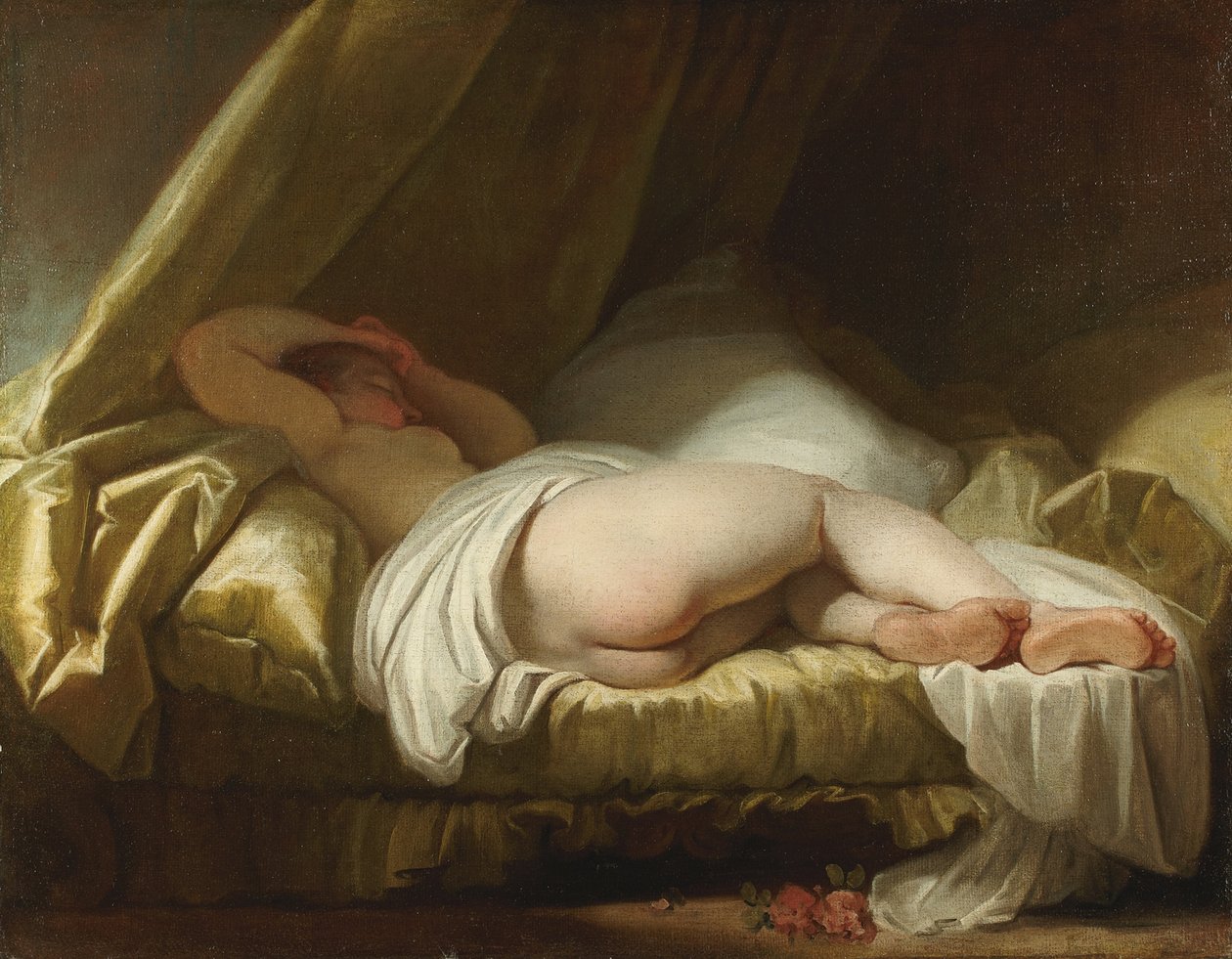 Ung pige sover, mellem 1758 og 1761 af Jean Honore Fragonard
