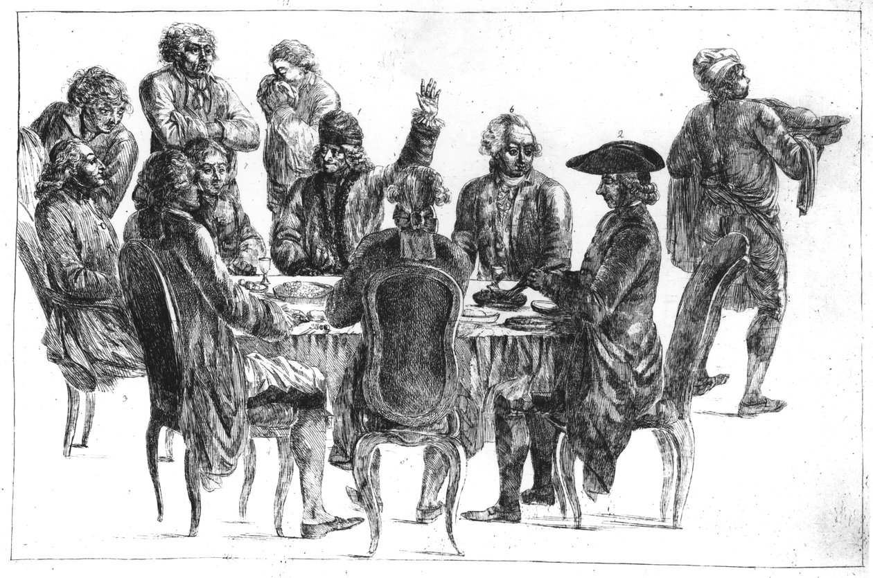 Filosofferne ved nadveren, ca. 1775 af Jean Huber