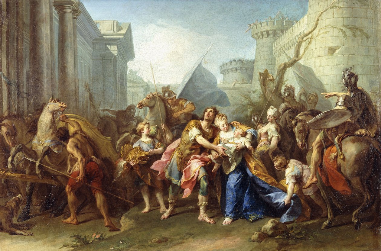 Hector tager afsked med Andromache, 1727 af Jean II Restout