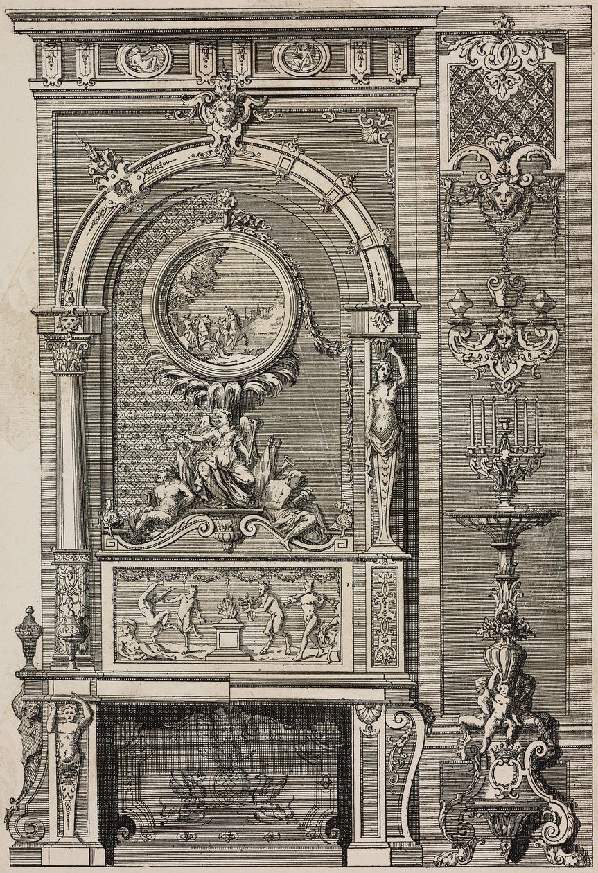 Pejs, af Jean Berain (1640-1711), gravering af Scotin Aine fra L