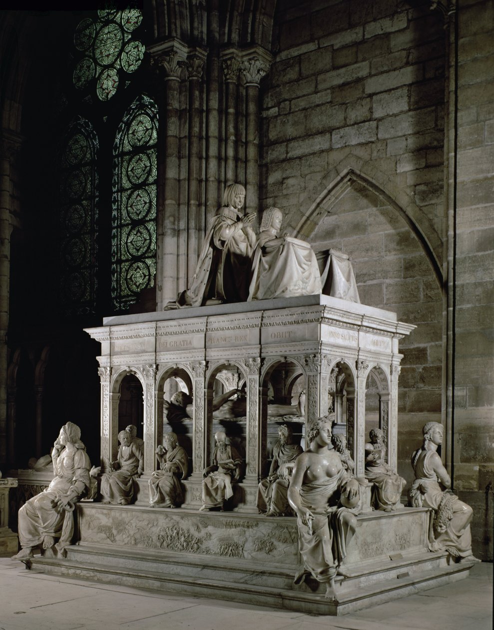 Grav af Ludvig XII (1462-1515) og Anne af Bretagne (1477-1514) (marmor) af Jean I Juste