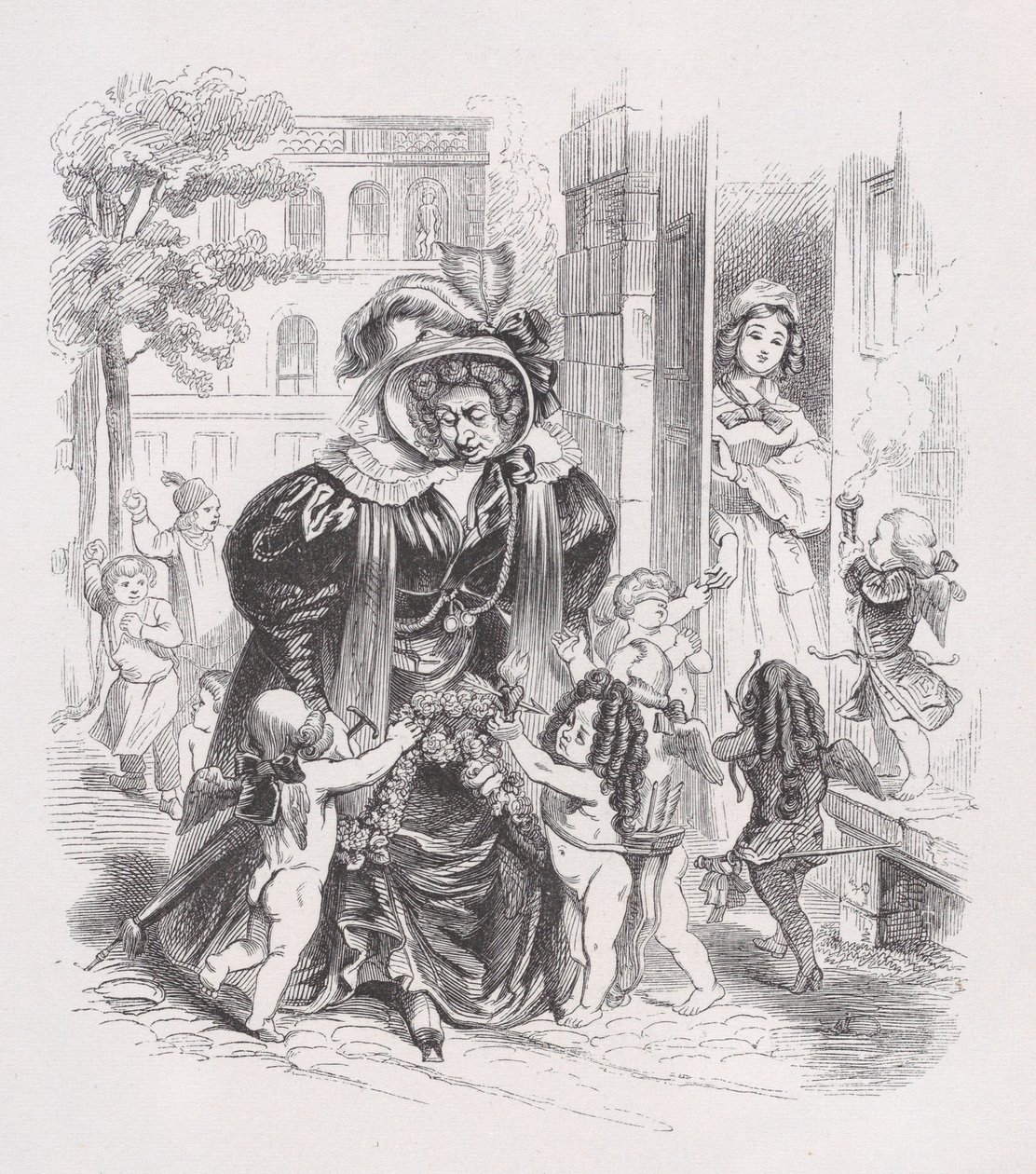 The Poor Putti fra The Complete Works of Béranger, 1836. af Jean Ignace Isidore Gérard