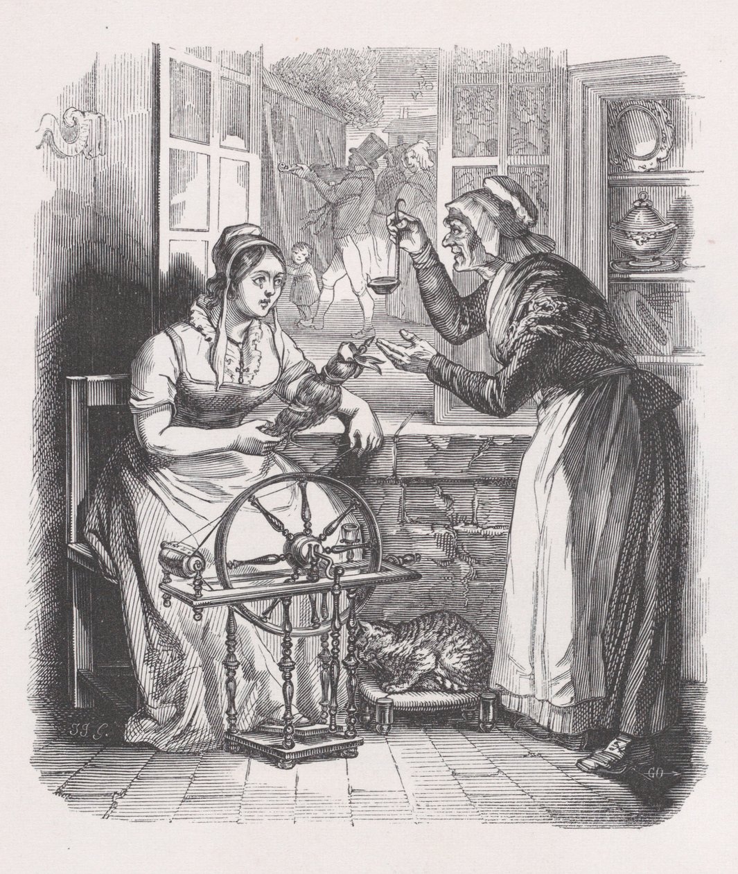 Krigsfangen fra The Complete Works of Béranger, 1836. af Jean Ignace Isidore Gérard