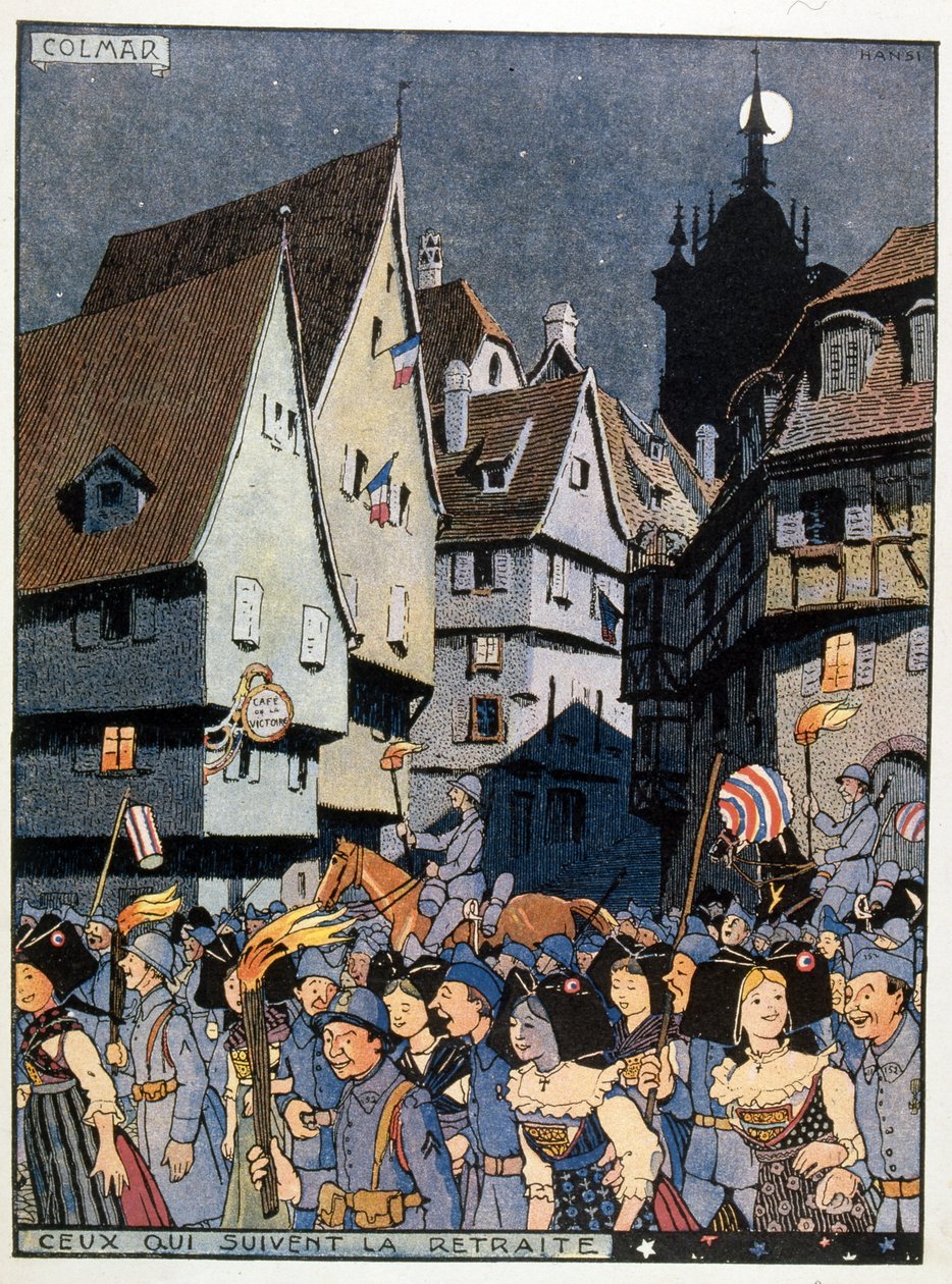 Franske fejringer, der markerer Alsace-regionens tilbagevenden til Frankrig af Jean Jacques Waltz