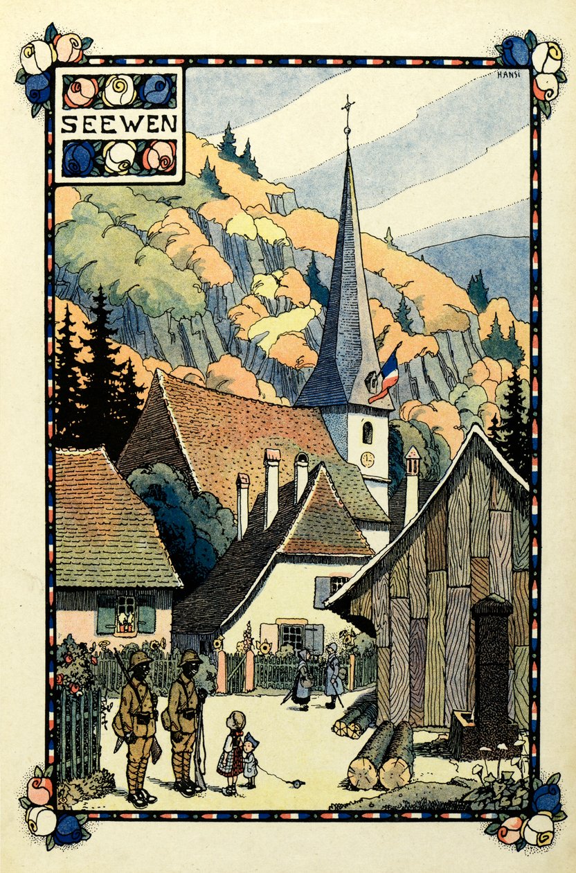 Trefarvet paradis: Seewen 1918 af Jean Jacques (1873 1951) Waltz