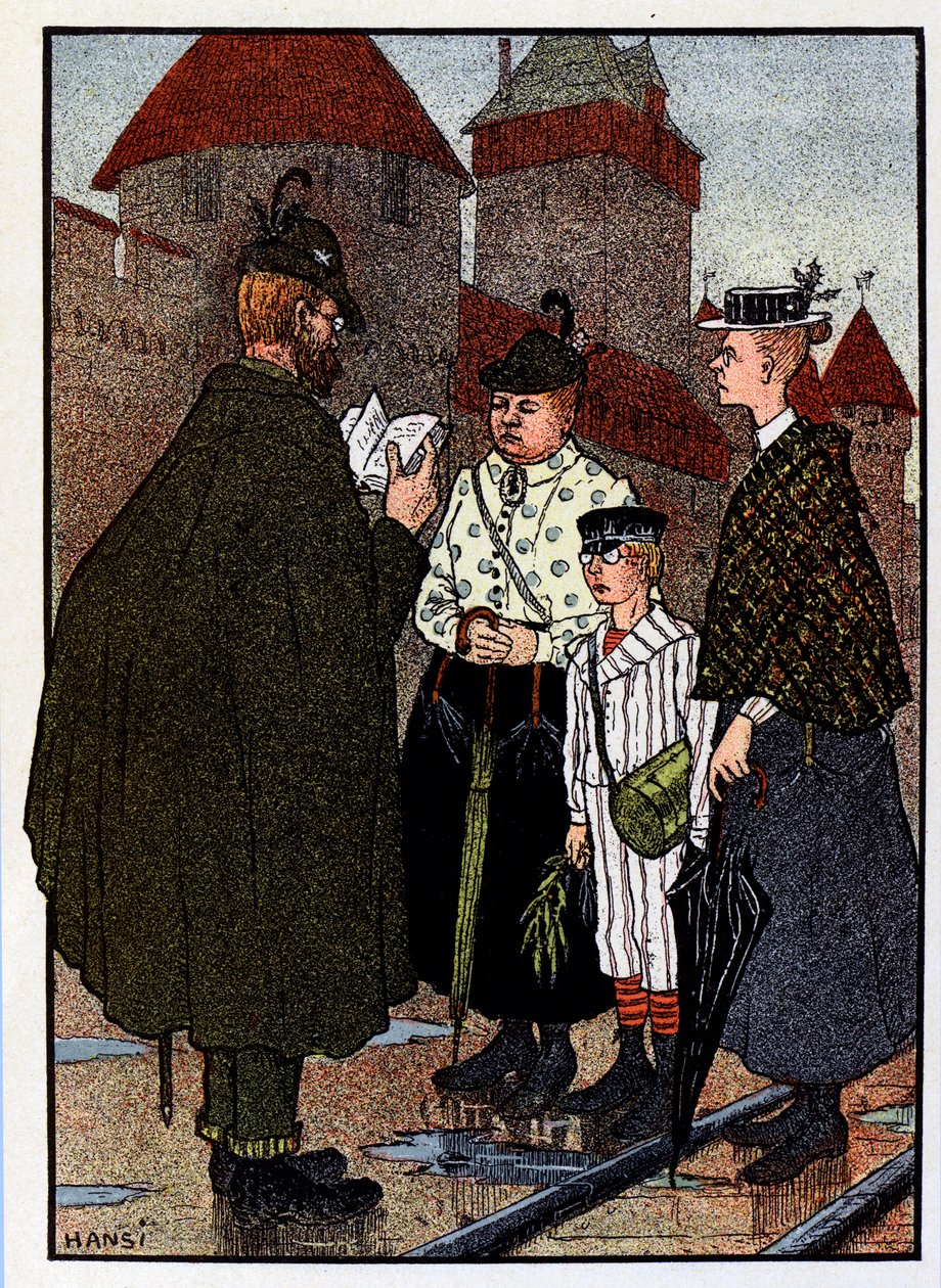 Vogesen Bilder (billeder af Vogeserne) ; Besøg af slottet af Jean Jacques (1873 1951) Waltz