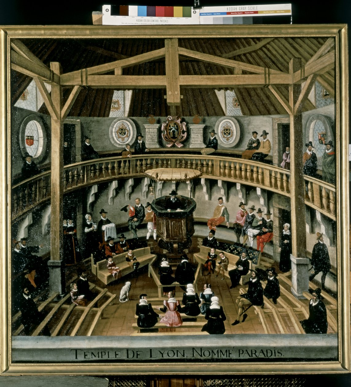 PROTESTANTISME (calvinisme): Paradisets tempel i 1564. af Jean Jacques (after) Perrissin