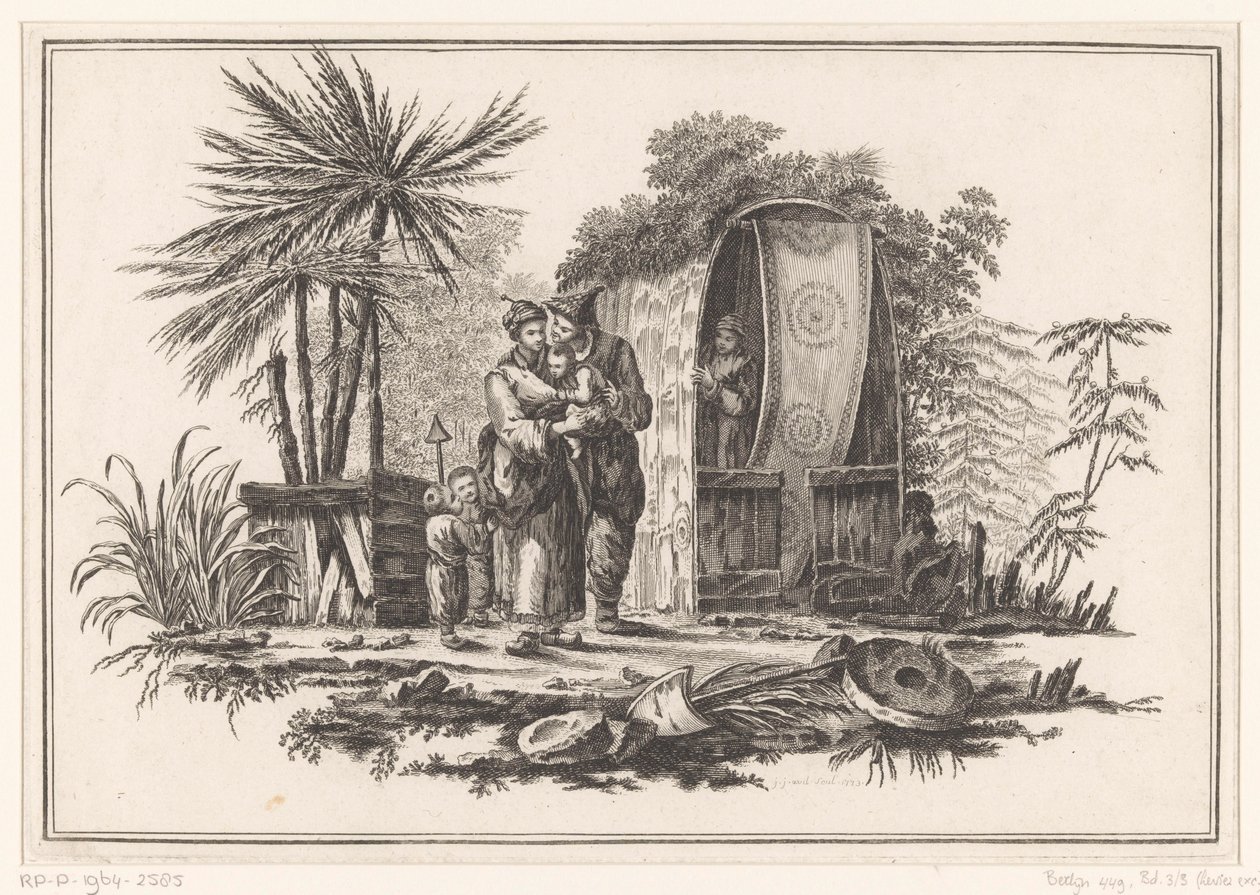 smag Ny bog med seks ark med forskellige historiske kinesiske emner, der repræsenterer naturens fem sanser (serietitel) af Jean Jacques Avril (I)