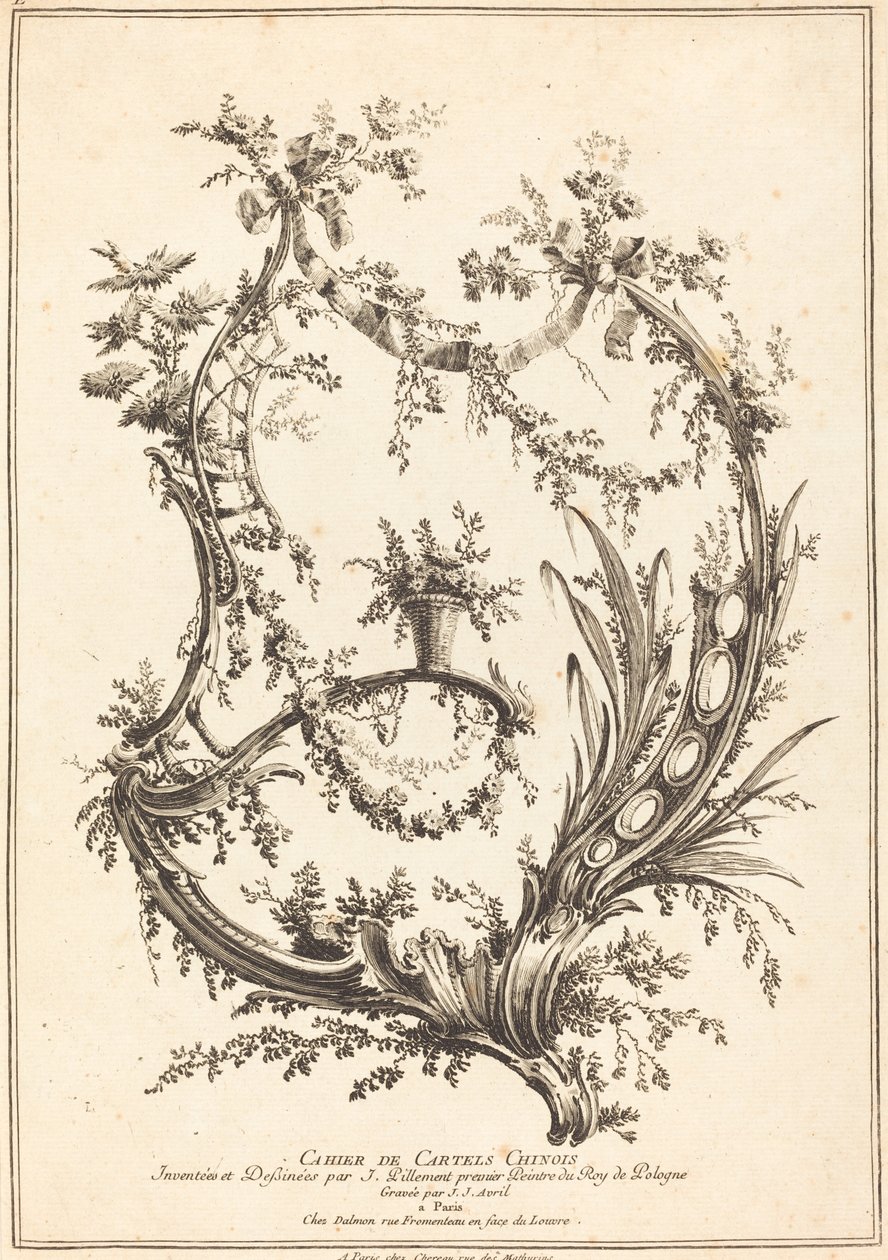 Titel side af Jean Jacques Avril I after Jean Baptiste Pillement