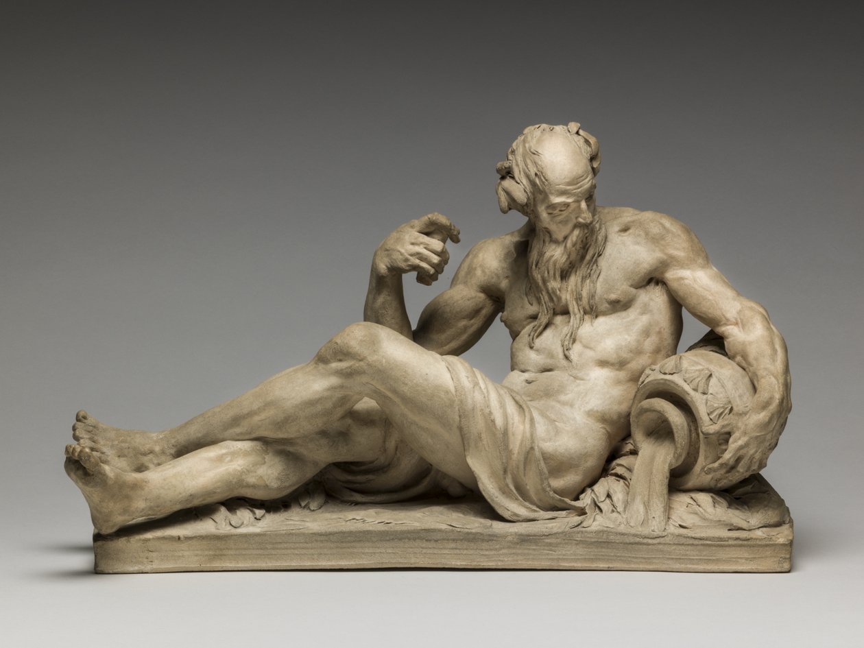 River God, 1755 (terracotta) af Jean Jacques Caffieri