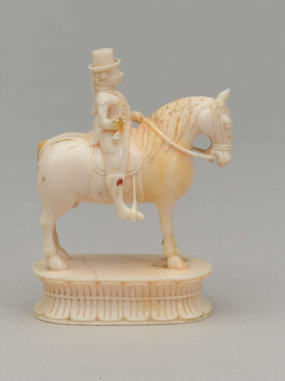 Hvid ridder, skakbrik, Indien, 1820 ca af Jean Jacques Champin