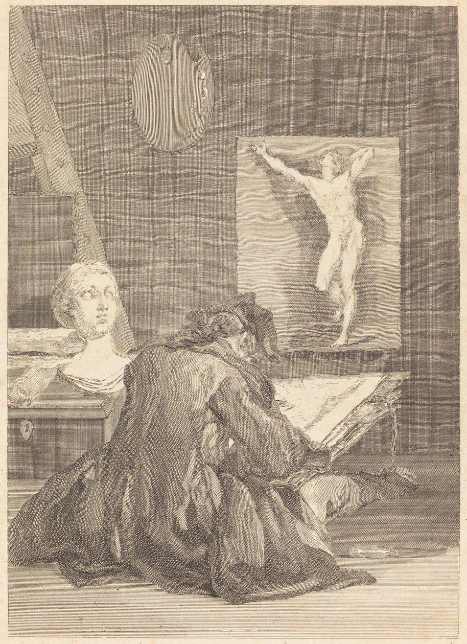 Designeren (tegneren) af Jean Jacques Flipart after Jean Siméon Chardin
