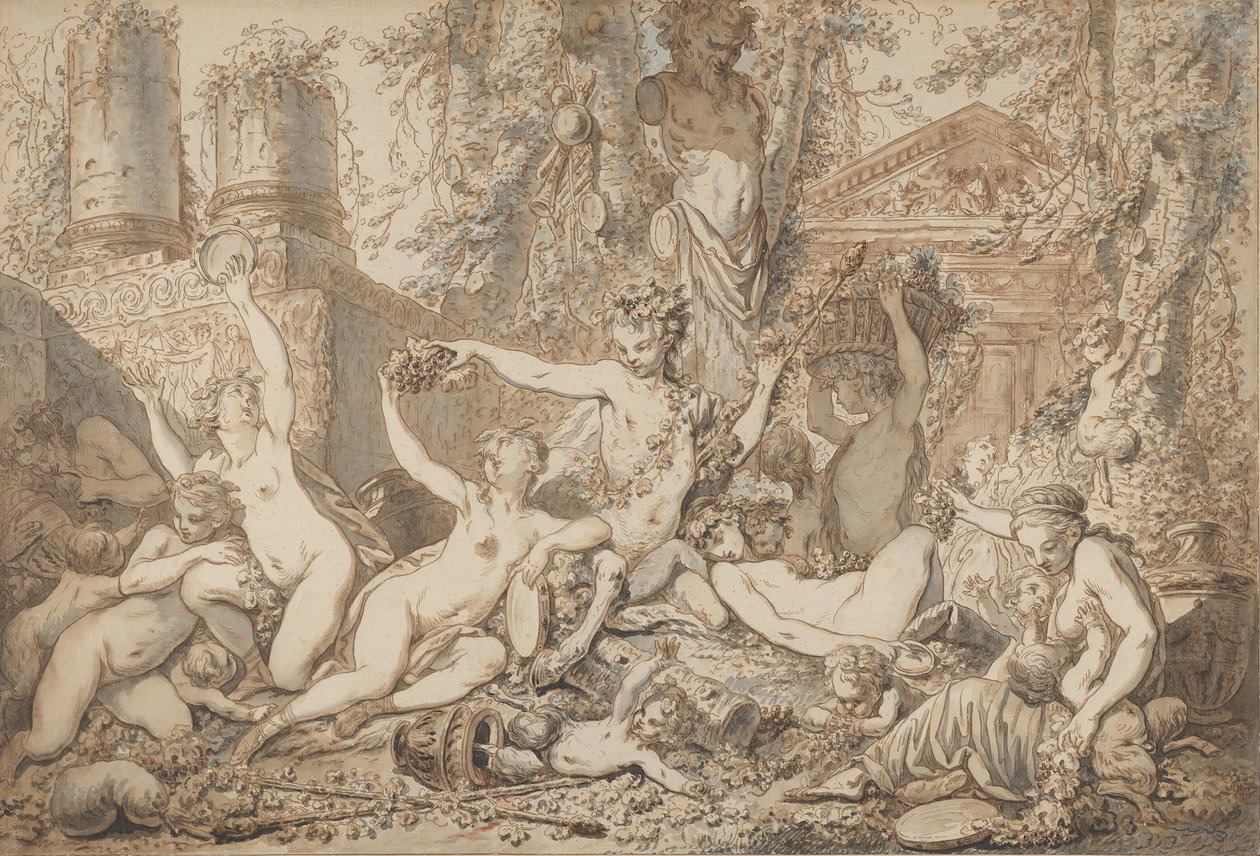 Bachnal, K. 1765-66. af Jean Jacques Francois Le Barbier