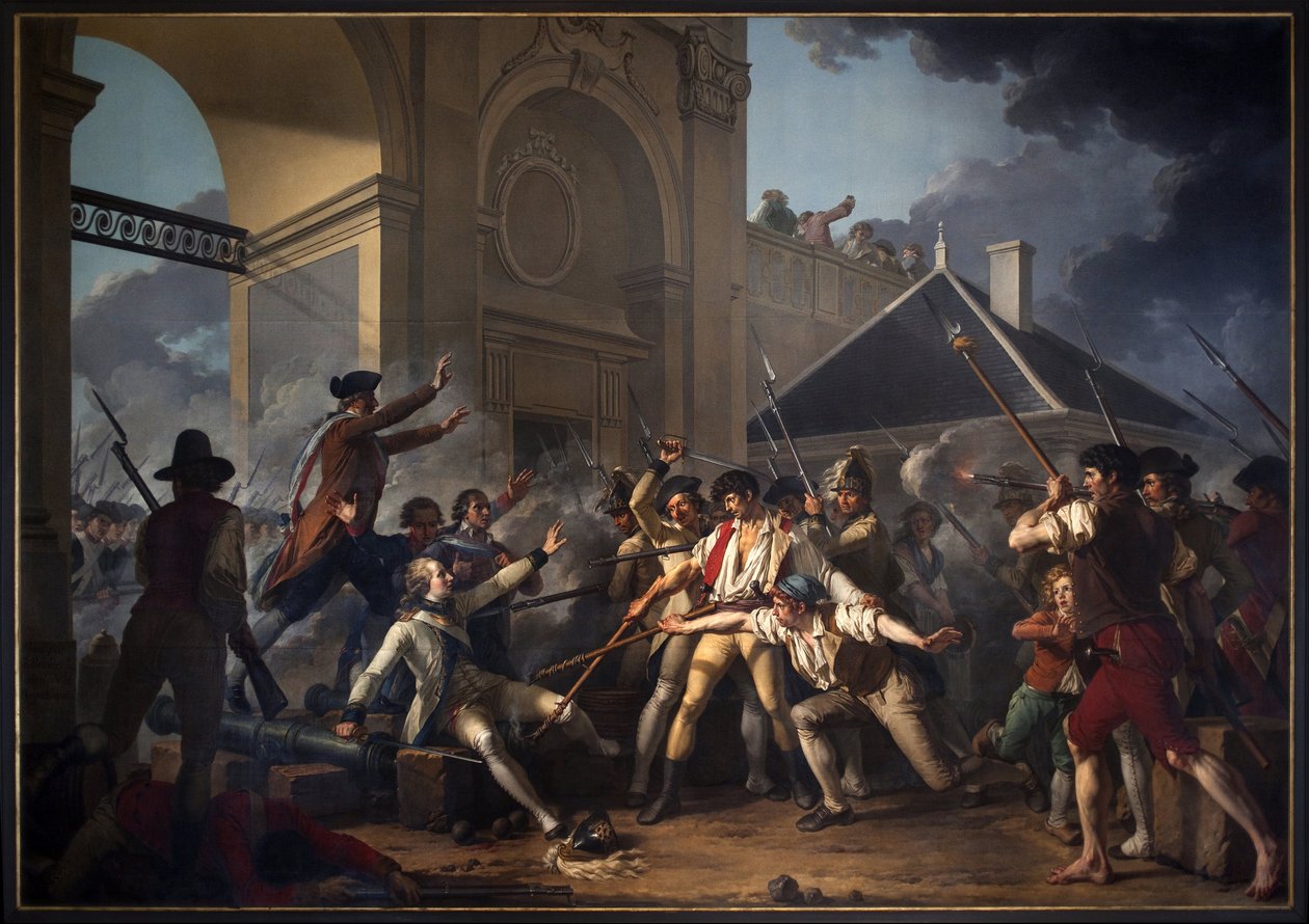 Den unge Desilles heroiske mod, 1791 af Jean Jacques Francois Le Barbier