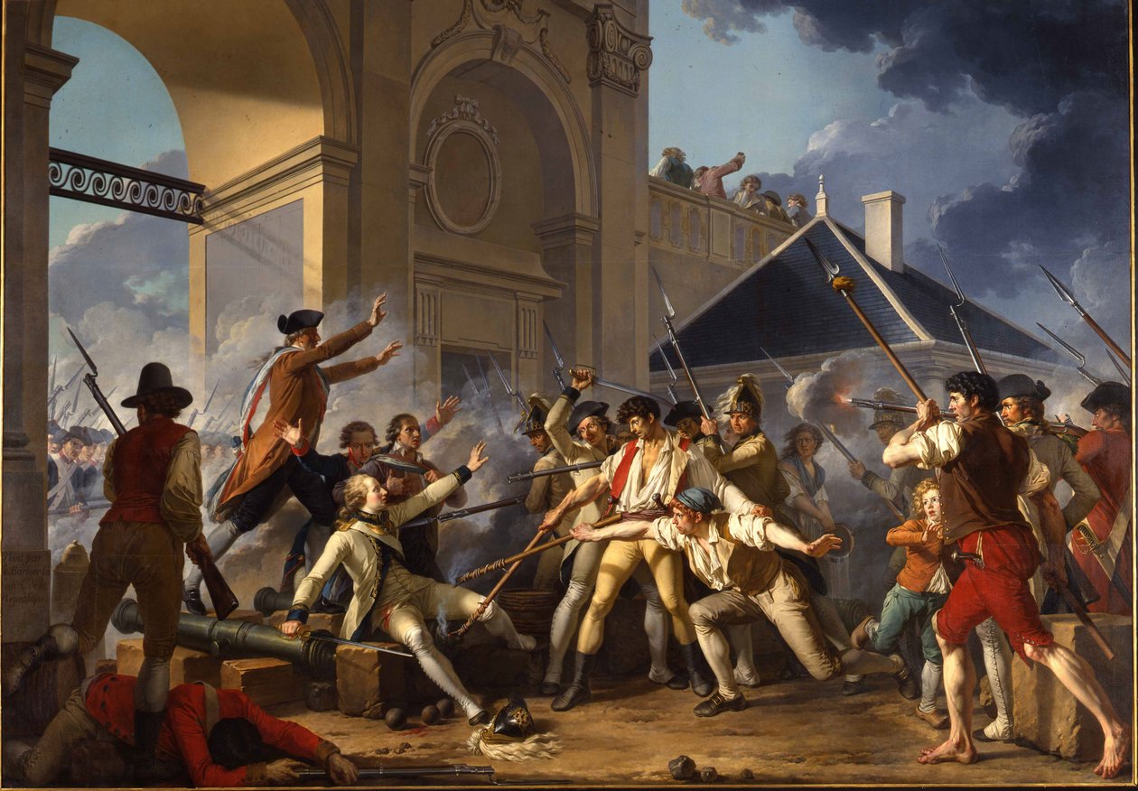 Den unge Désilles heroiske mod, 31. august 1790, i Nancy-affæren, 1794 af Jean Jacques Francois Le Barbier