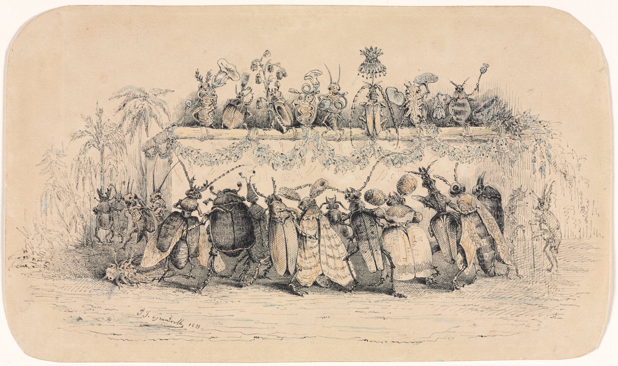 En insektkugle af Jean Jacques Grandville