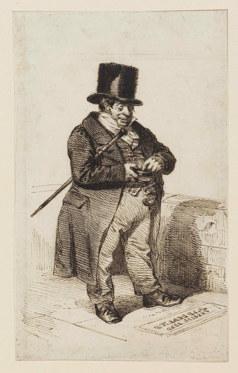 Rentier type, 1840. af Jean Jacques Grandville
