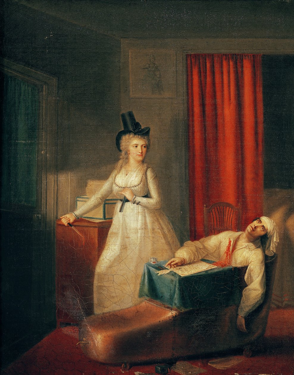 Mordet på Marat af Jean Jacques Hauer