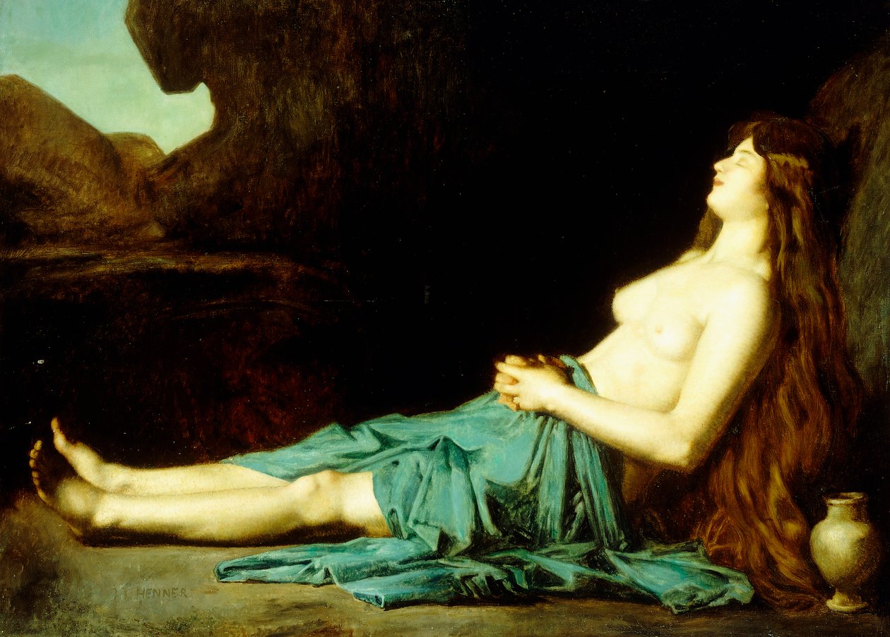 Madeleine i ørkenen, ca. 1874 af Jean Jacques Henner