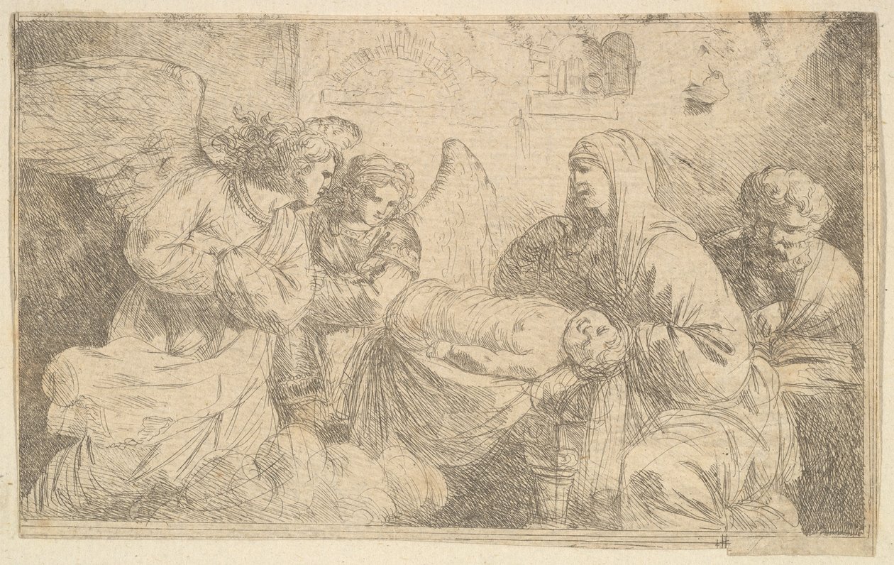 Jesu Kristi fødsel Kristi fødsel, slutningen af ​​det 18. århundrede. af Jean Jacques Lagrenee