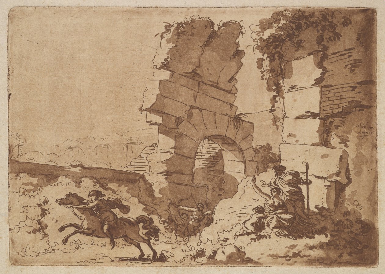 Le Colisée The Colosseum, i et album indeholdende Recueil de Compositions par Lagren..., 1782-1821. af Jean Jacques Lagrenee