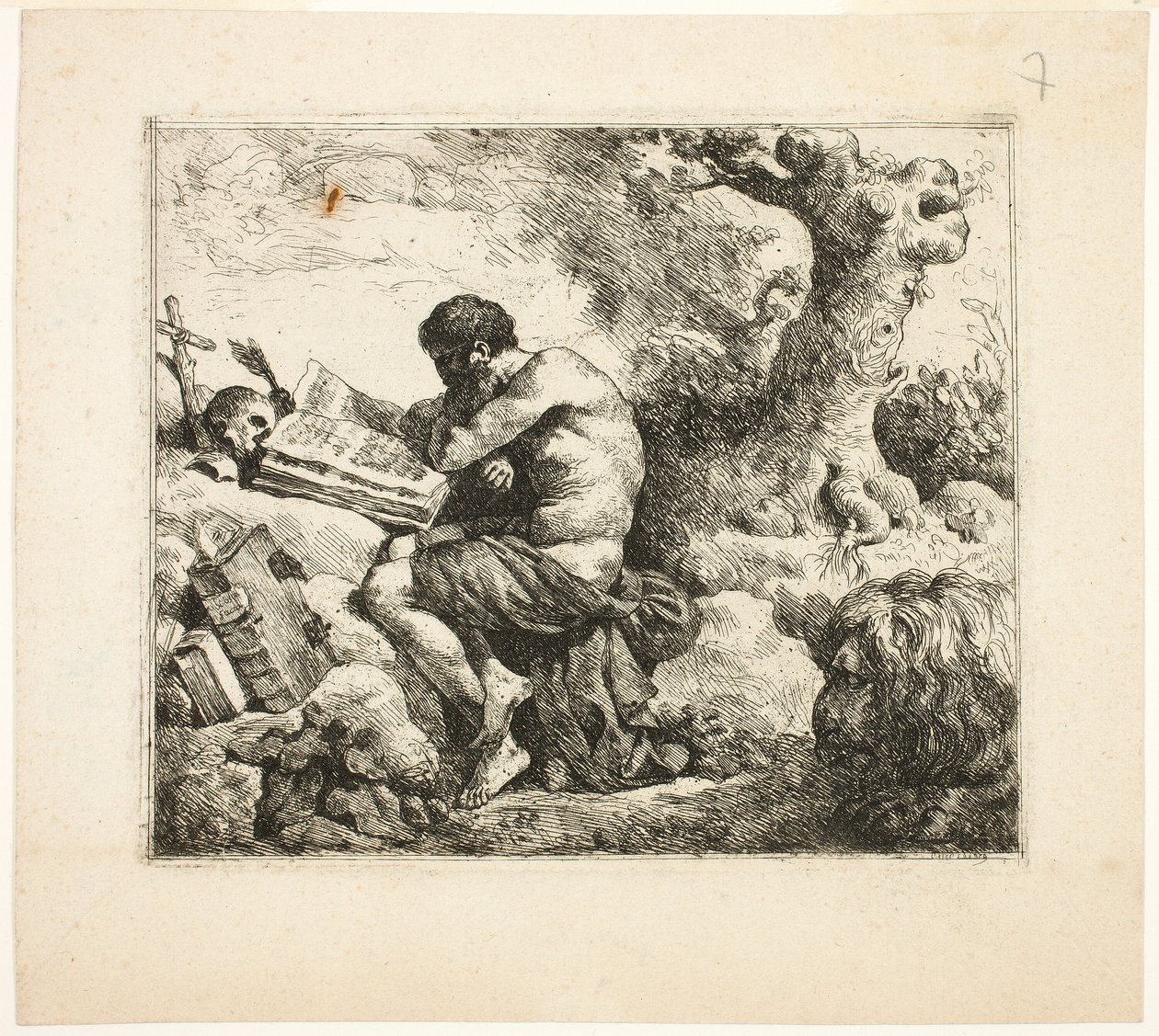 Sankt Jerome af Jean Jacques Lagrenee