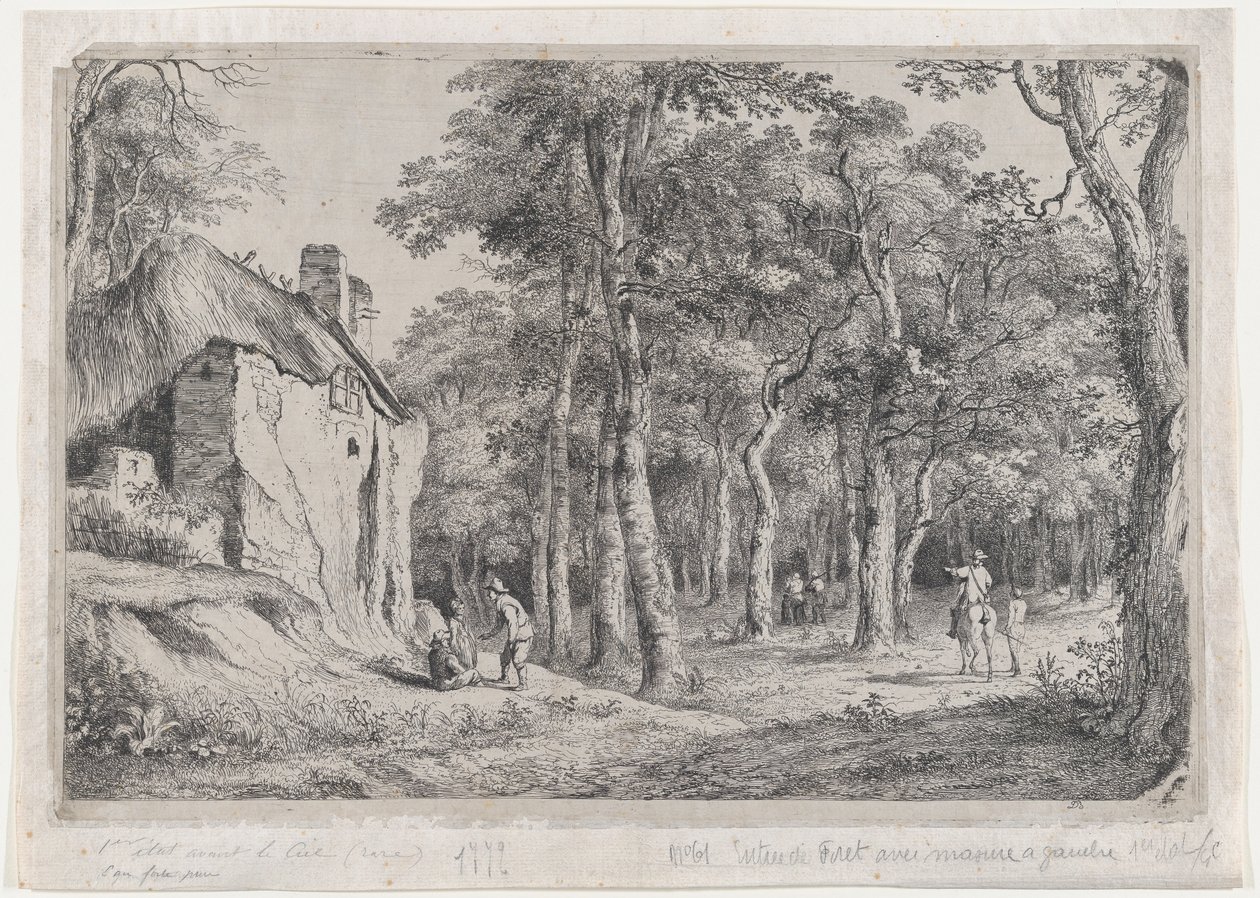 Hytte ved indgangen til en skov, 1772. af Jean Jacques de Boissieu