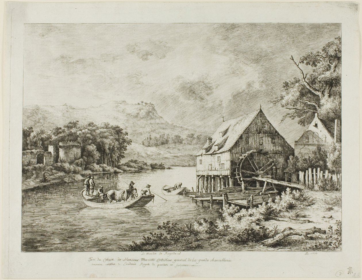 Krydsning nær vandmøllen af Jean Jacques de Boissieu