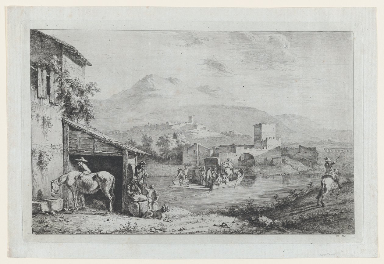 Garigliano Passage Italien, 1793. af Jean Jacques de Boissieu