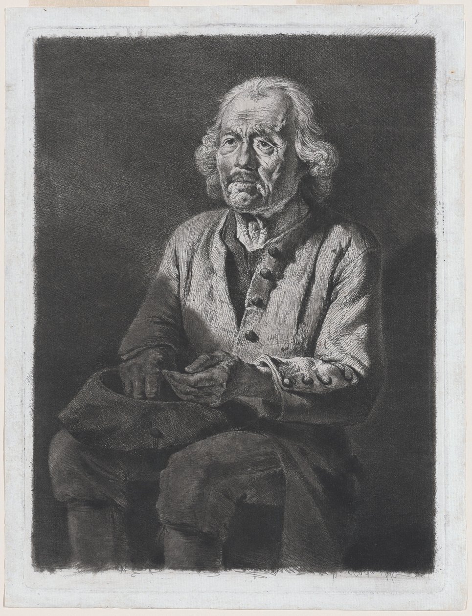 Gamle Gerard, bonde fra Chasselay af Jean Jacques de Boissieu
