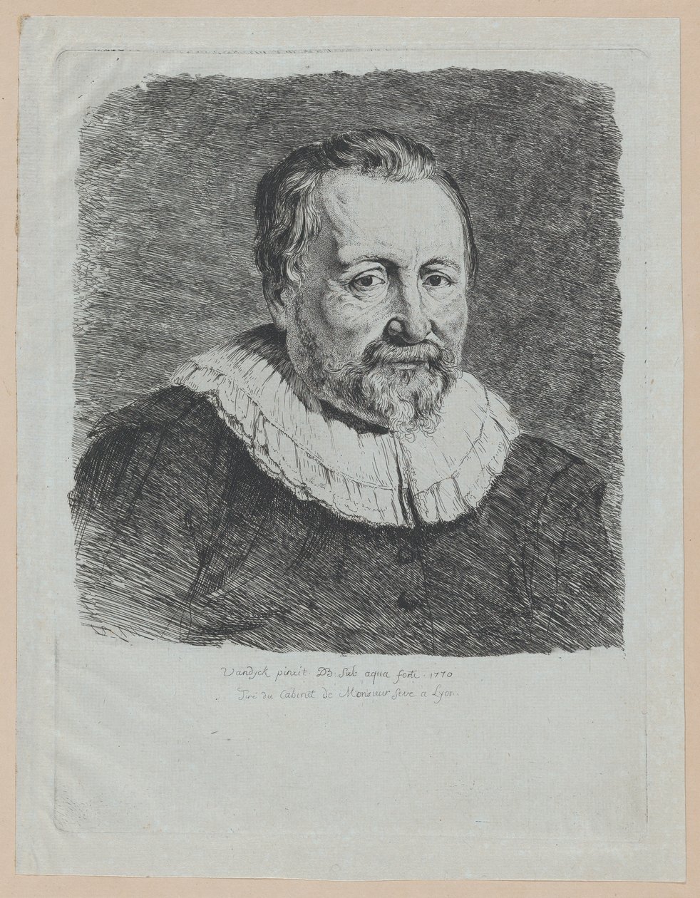 Portræt, efter Van Dyck, 1770. af Jean Jacques de Boissieu